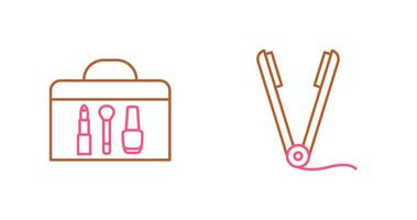 Cosmetics and Straightener Icon vector