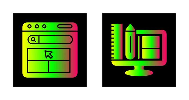 Website and Web Design Icon vector