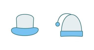 Hat and Christmas Icon vector