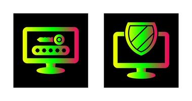 Password and Shield Icon vector