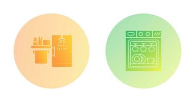 Shower and Dishwasher Icon vector