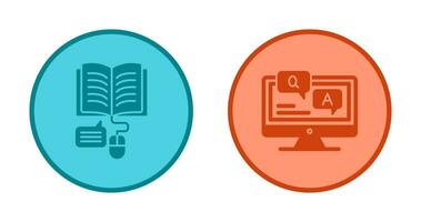 Online Learning and Faq Icon vector