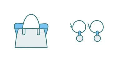 Bag and Earrings Icon vector