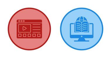 Online Tutorials and Learning Icon vector