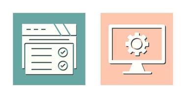 Web Browser and Monitor Screen Icon vector