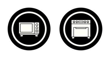 microondas y horno icono vector