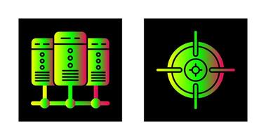 Server and Aim Icon vector