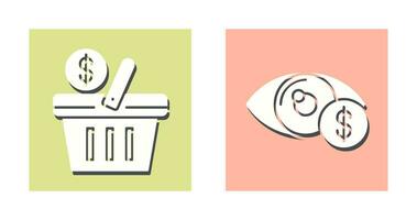 Shopping Basket and Eye Icon vector