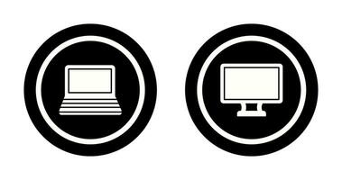 Laptop and Lcd  Icon vector