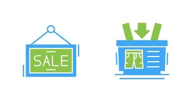 Shopping Basket and Super Sale Icon vector