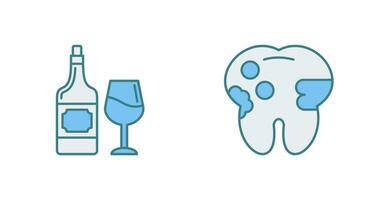 Wine and Caries Icon vector