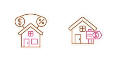 Mortgage and Sale Icon vector