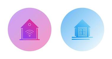 Smart Home and Window Icon vector
