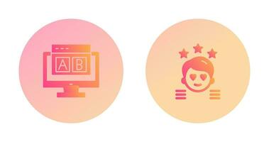 ab pruebas y ux revisión icono vector