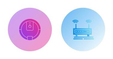 Power Button and Wifi Signals Icon vector