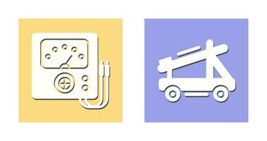 Voltmeter and Catapult Icon vector