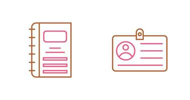 Notebook and CardSnack and Money Icon vector