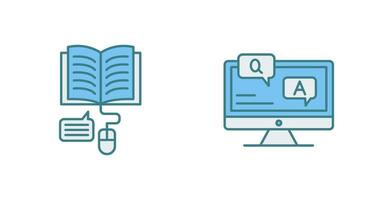 Online Learning and Faq Icon vector