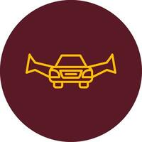 icono de vector de coche volador