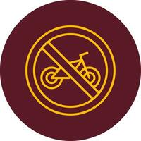 No Bicycle Vector Icon