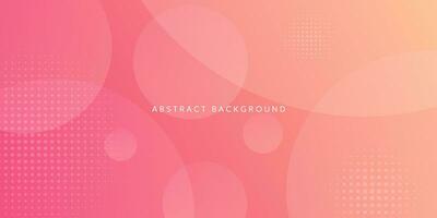 pink and orange abstract background with circles and dots vector