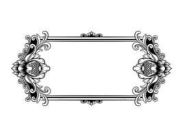 Clásico clásico ornamento negro y blanco vector