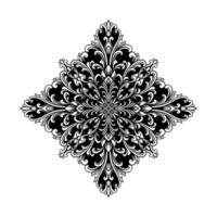 Clásico clásico ornamento negro y blanco vector