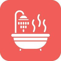 caliente bañera vector icono