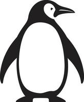 Charming Harmony Black Penguin Designs Natural Serenade The Penguins Serenade Black Vector Emblem in Melodic Beauty