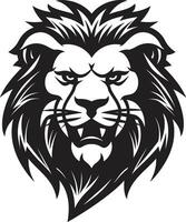 Sleek Sovereign A Fierce Beauty in Lion Icon Ferocity Unleashed The Stylish Panther in Black Lion Emblem vector