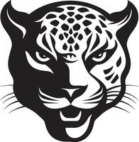 Shadowed Elegance of the Jaguar Eyes of the Cunning Predator Minimal Logo vector