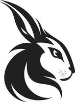 Stylish Rabbit Vector Symbol Modern Hare Symbolic Insignia