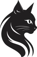 Contemporary Feline Mark in Shadows Pouncing Cat Sleek Branding vector