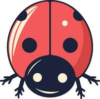 Vectorized Monochrome Ladybug Icon of Beauty and Crawl Abstract Crawls Elegance of Delight vector