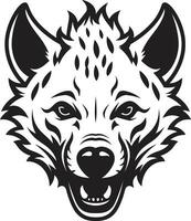 Mysterious Monochrome Artistry of Ferocity Sleek and Cunning Emblem vector