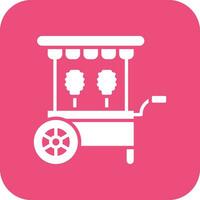 Cotton Candy Stall Vector Icon