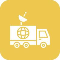 Satellite Truck Vector Icon