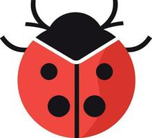 Majestic Spots Sleek Branding Artistic Ladybug Symbol Monochromatic Beauty vector