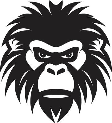 Baboon Graphic Badge Abstract Ape Logo