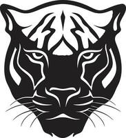 Geometric Emblem of Power in Black Simplicity of the Predator Predators Majesty in Black and White vector