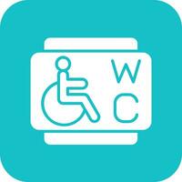 Disabled Toilet Vector Icon