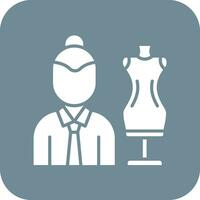 Fashion Designer Female Vector Icon