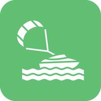 Parasailing Vector Icon