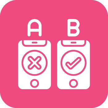 icono de vector de prueba ab