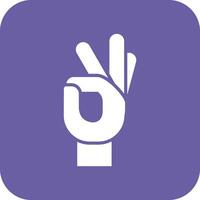 Okay Hand Sign Vector Icon