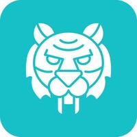 Saber Toothed Tiger Vector Icon