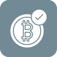 Cryptocurrency Accepted Vector Icon