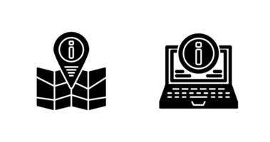 information point and laptop Icon vector