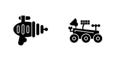 laser gun mars rover Icon vector