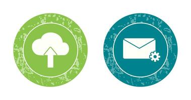 Upload to Cloud and Message Settings Icon vector